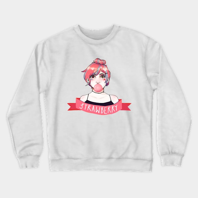 strawberry Crewneck Sweatshirt by Eimphee